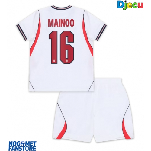 Engleska Kobbie Mainoo #16 Domaci Dres za djecu SP 2026 Kratak Rukav (+ Kratke hlače)